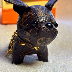 Louis Vuitton Brown Dog Toy with Gold Details